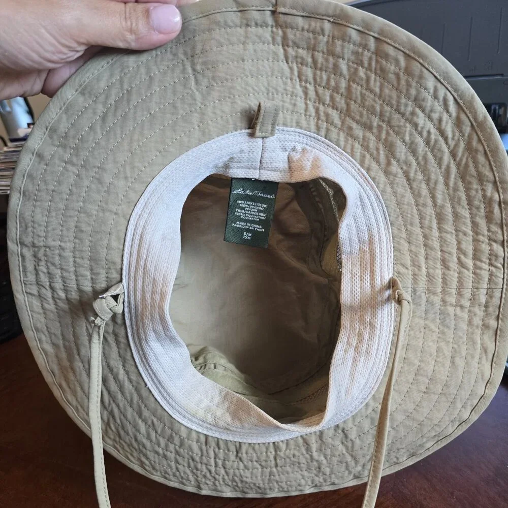 Eddie Bauer Beige Boonie Hat S / M Small Sun Hat Camping Fishing Exploration GUC